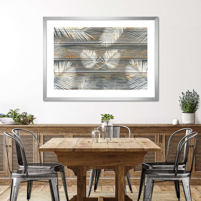 Wooden Palm Leaves Wall Art