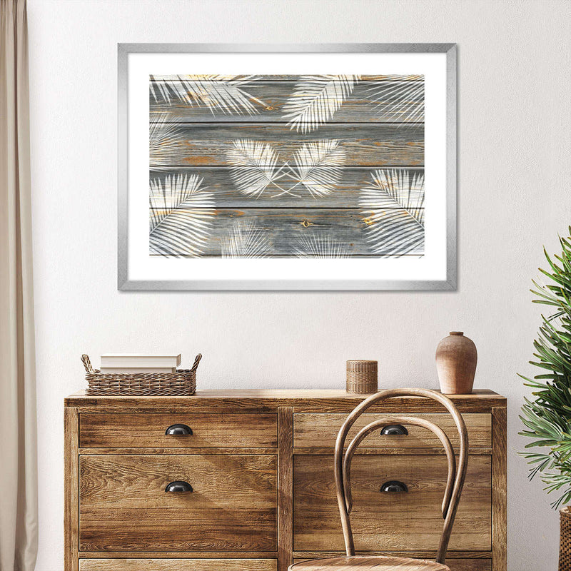 Wooden Palm Leaves Wall Art