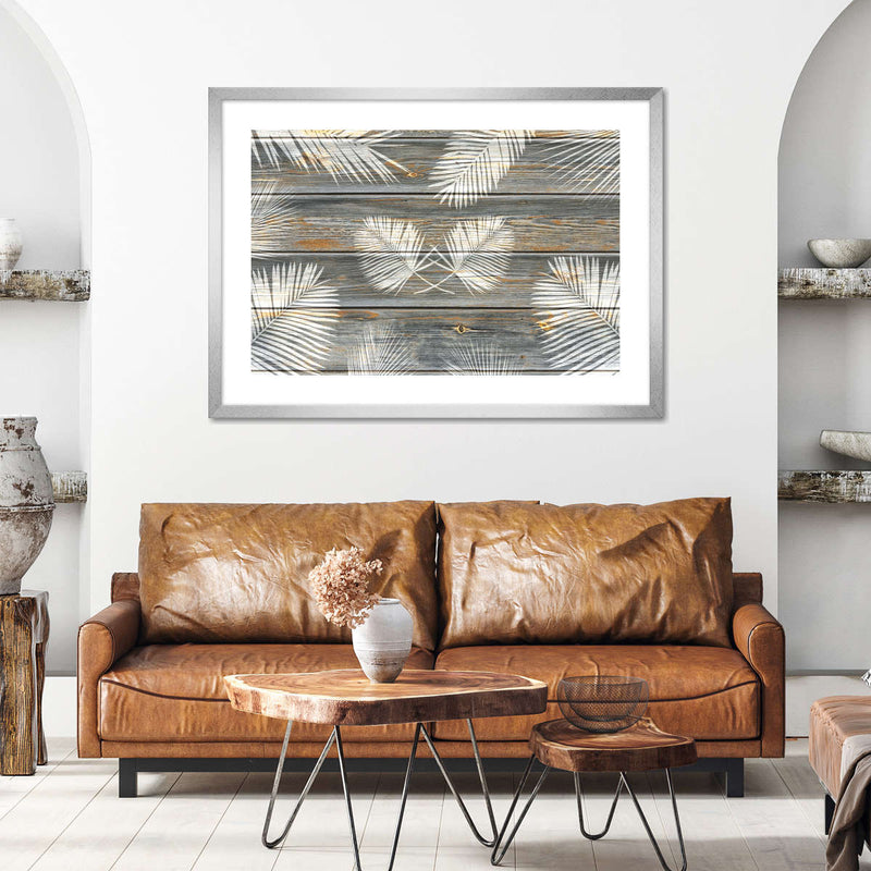 Wooden Palm Leaves Wall Art