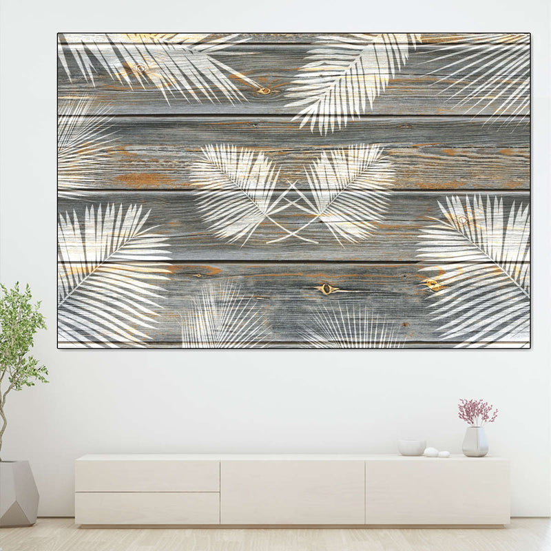 Wooden Palm Leaves Wall Art