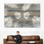 Wooden Palm Leaves Wall Art