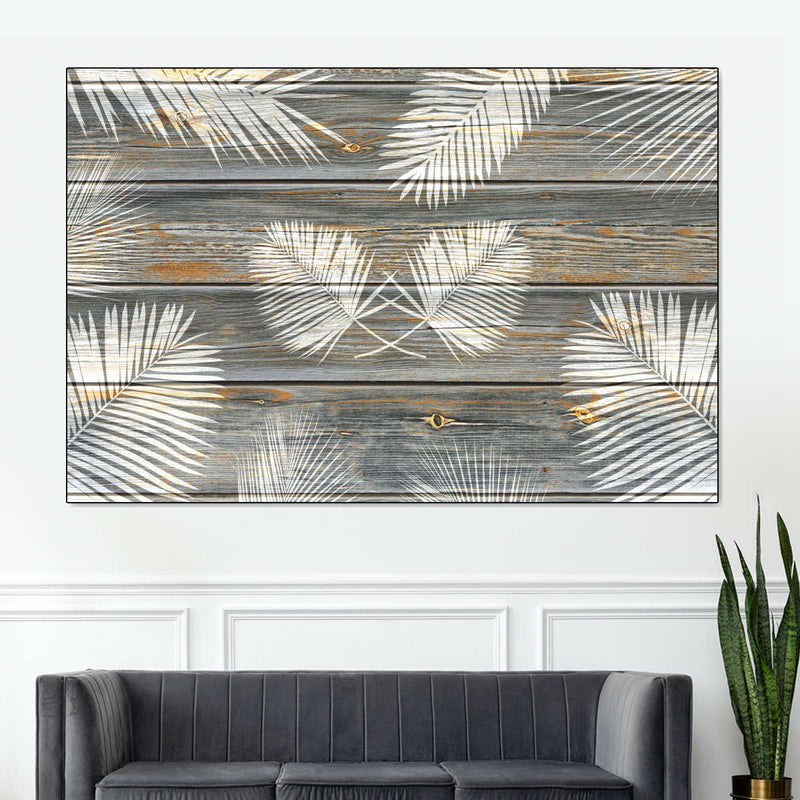 Wooden Palm Leaves Wall Art