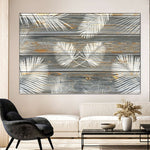 Wooden Palm Leaves Wall Art