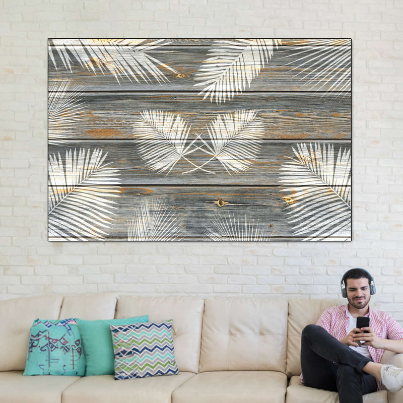 Wooden Palm Leaves Wall Art