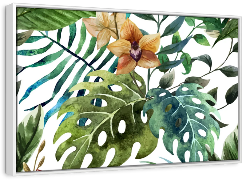Wild Monstera Leaves Wall Art