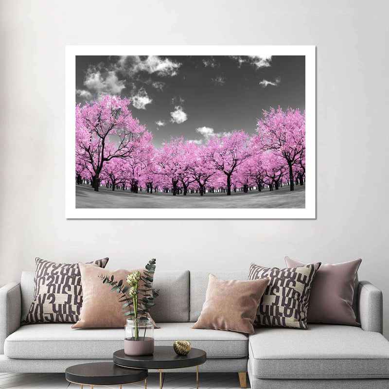 Pop Pink Forest Wall Art