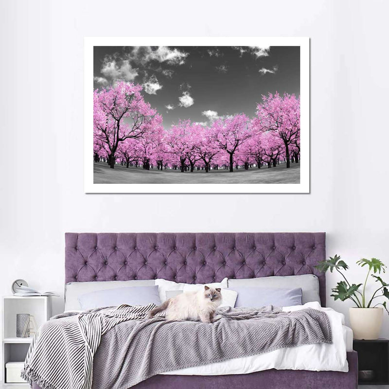 Pop Pink Forest Wall Art