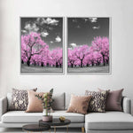 Pop Pink Forest Wall Art