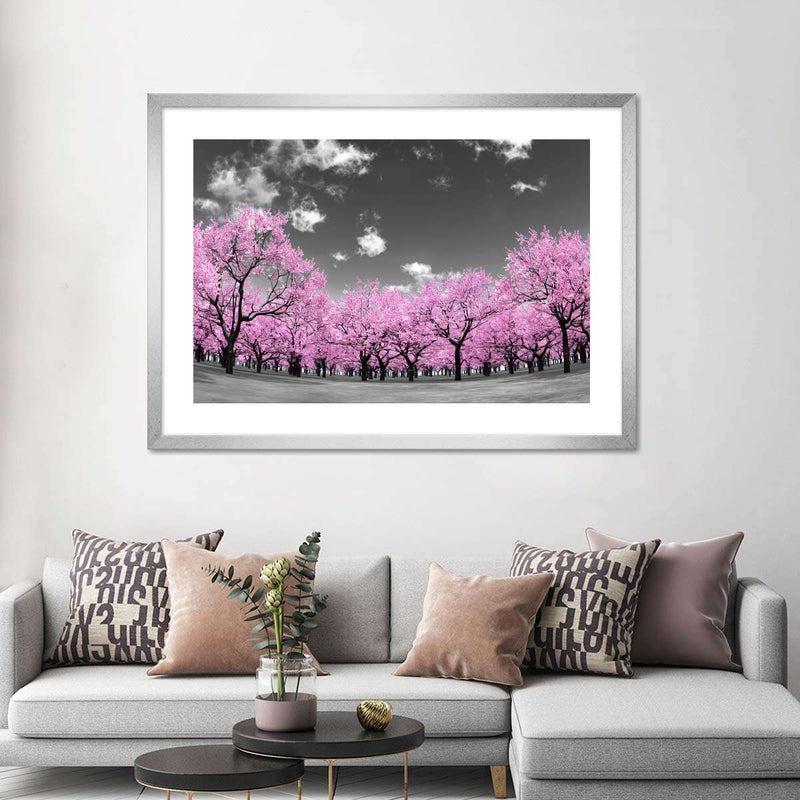 Pop Pink Forest Wall Art
