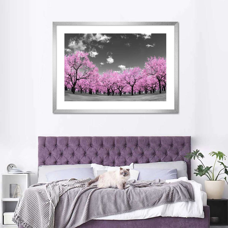 Pop Pink Forest Wall Art