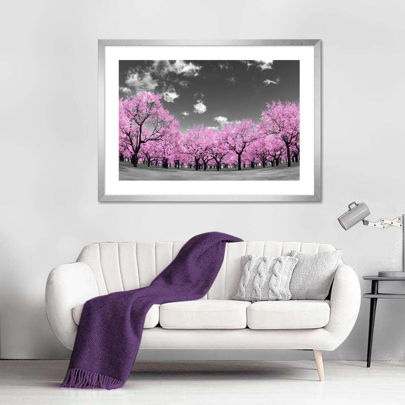 Pop Pink Forest Wall Art