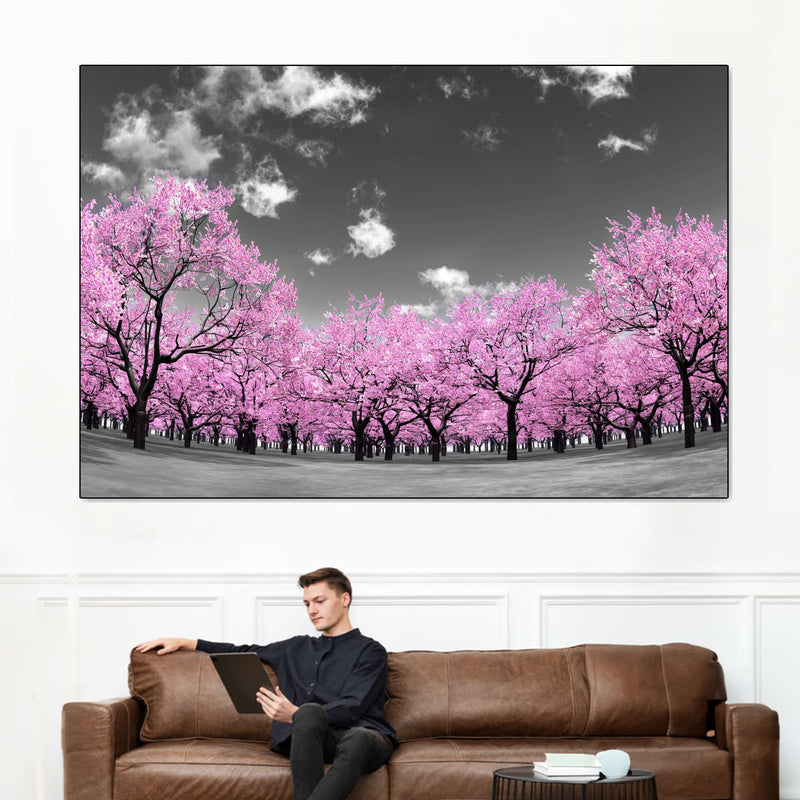 Pop Pink Forest Wall Art