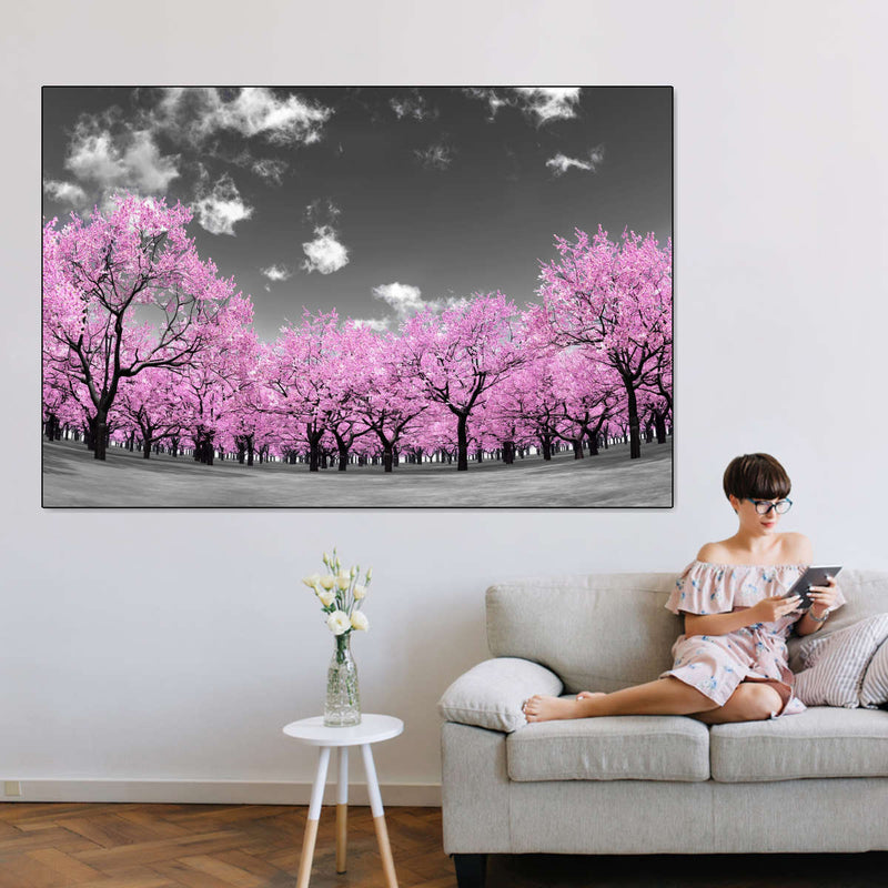 Pop Pink Forest Wall Art