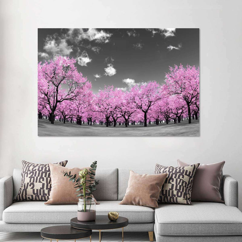 Pop Pink Forest Wall Art
