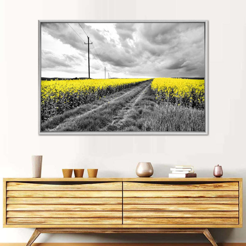 Pop Yellow Flower Field Wall Art