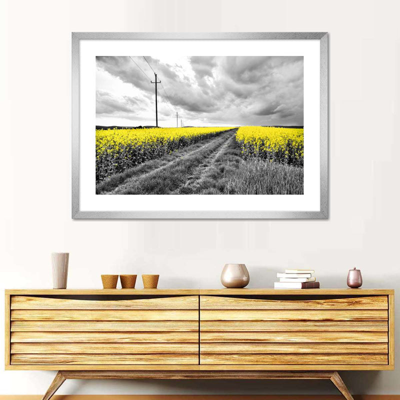 Pop Yellow Flower Field Wall Art