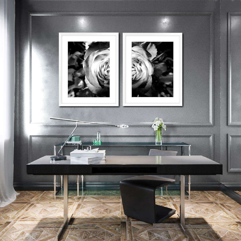 Monochromatic Rose Wall Art