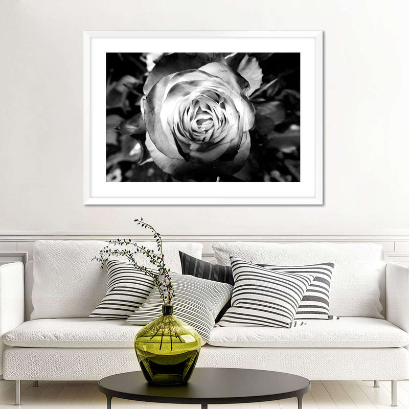 Monochromatic Rose Wall Art