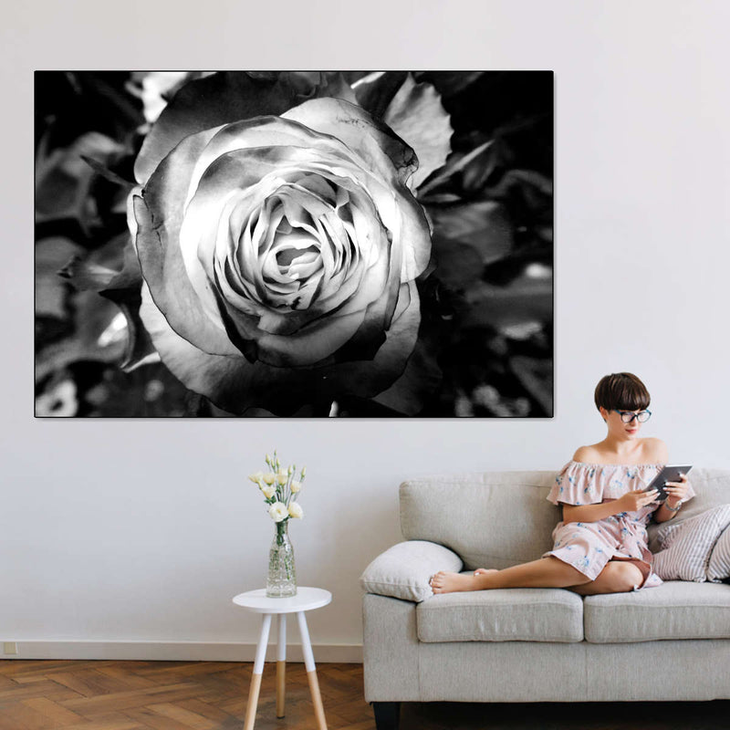 Monochromatic Rose Wall Art
