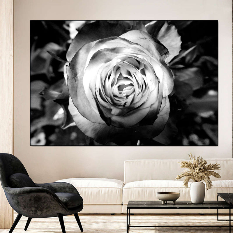 Monochromatic Rose Wall Art