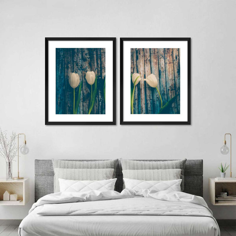 Pristine White Tulips Wall Art