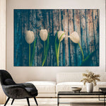 Pristine White Tulips Wall Art