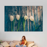 Pristine White Tulips Wall Art
