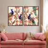Royal Blue Peacocks Wall Art