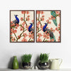 Royal Blue Peacocks Wall Art