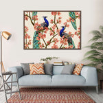Royal Blue Peacocks Wall Art