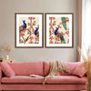 Royal Blue Peacocks Wall Art