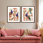 Royal Blue Peacocks Wall Art