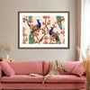 Royal Blue Peacocks Wall Art
