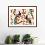 Royal Blue Peacocks Wall Art