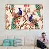Royal Blue Peacocks Wall Art