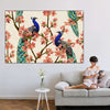 Royal Blue Peacocks Wall Art