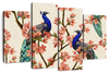 Royal Blue Peacocks Wall Art