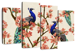 Royal Blue Peacocks Wall Art