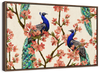 Royal Blue Peacocks Wall Art