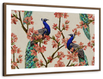 Royal Blue Peacocks Wall Art
