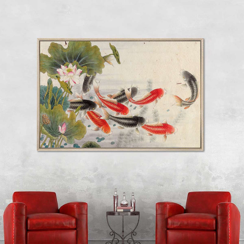 Japanese Koi Pond Wall Art