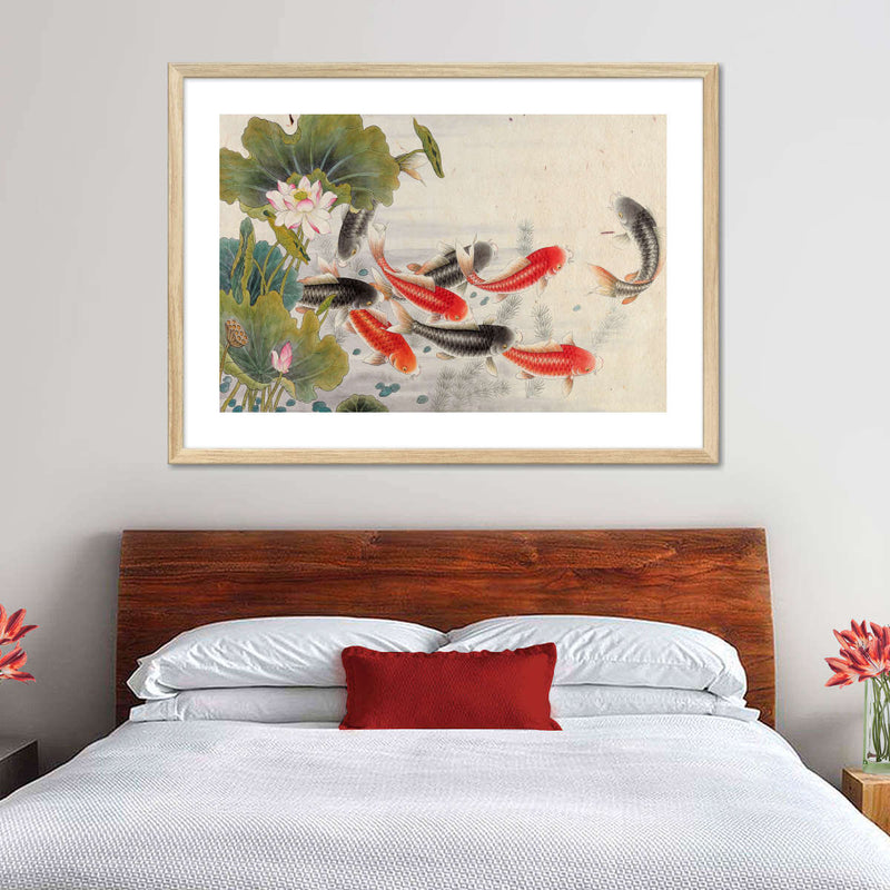 Japanese Koi Pond Wall Art
