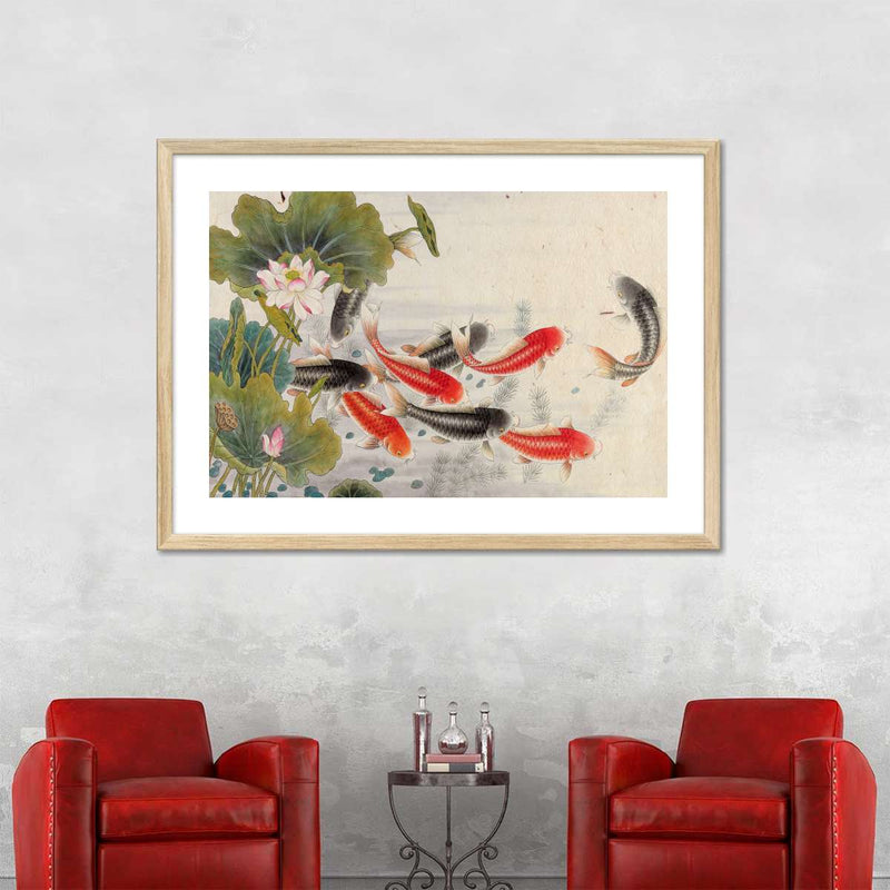 Japanese Koi Pond Wall Art
