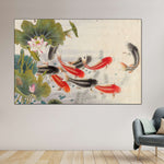 Japanese Koi Pond Wall Art