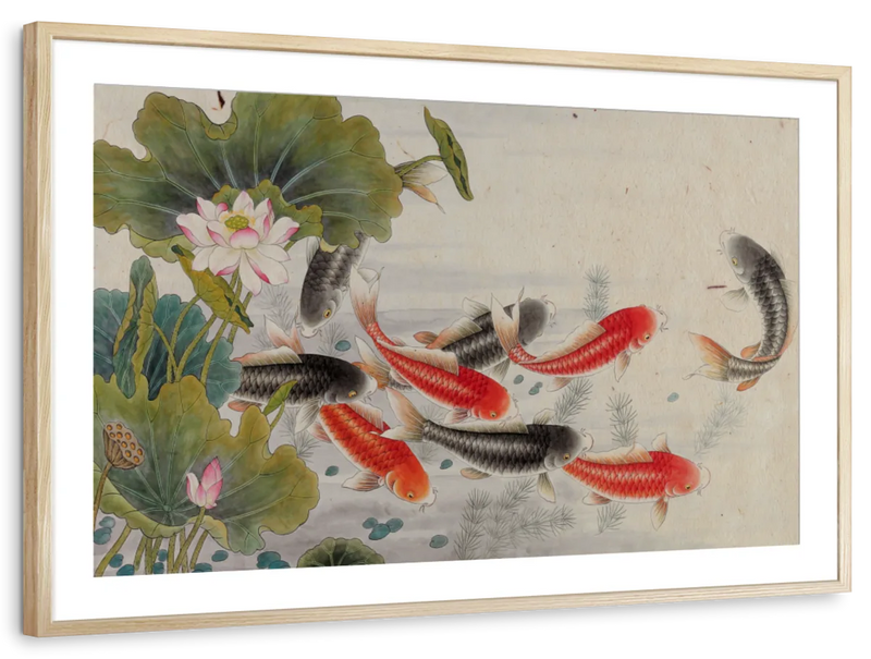 Japanese Koi Pond Wall Art