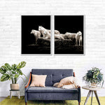 White Wolves Wall Art
