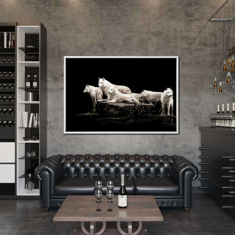 White Wolves Wall Art