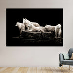 White Wolves Wall Art