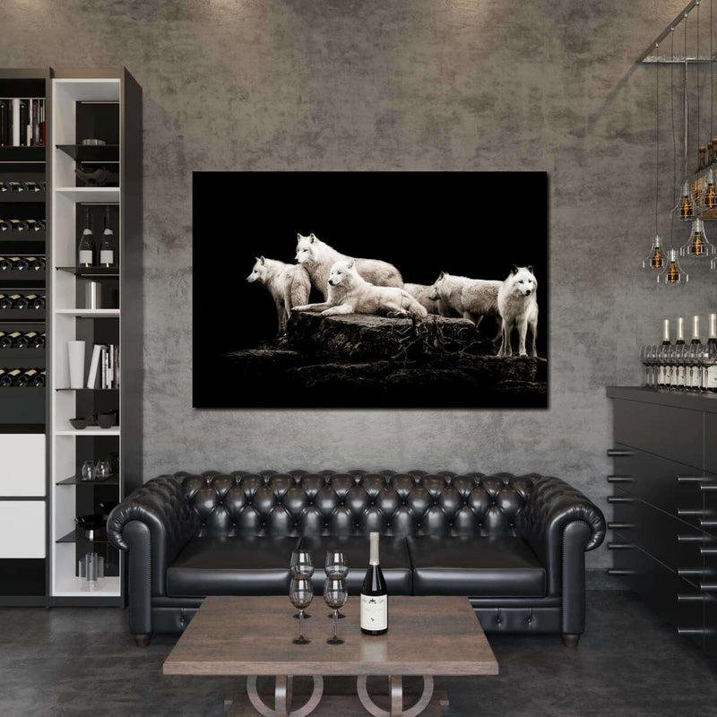 White Wolves Wall Art