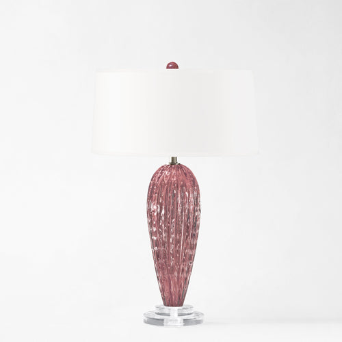 Purple Murano glass table lamp.